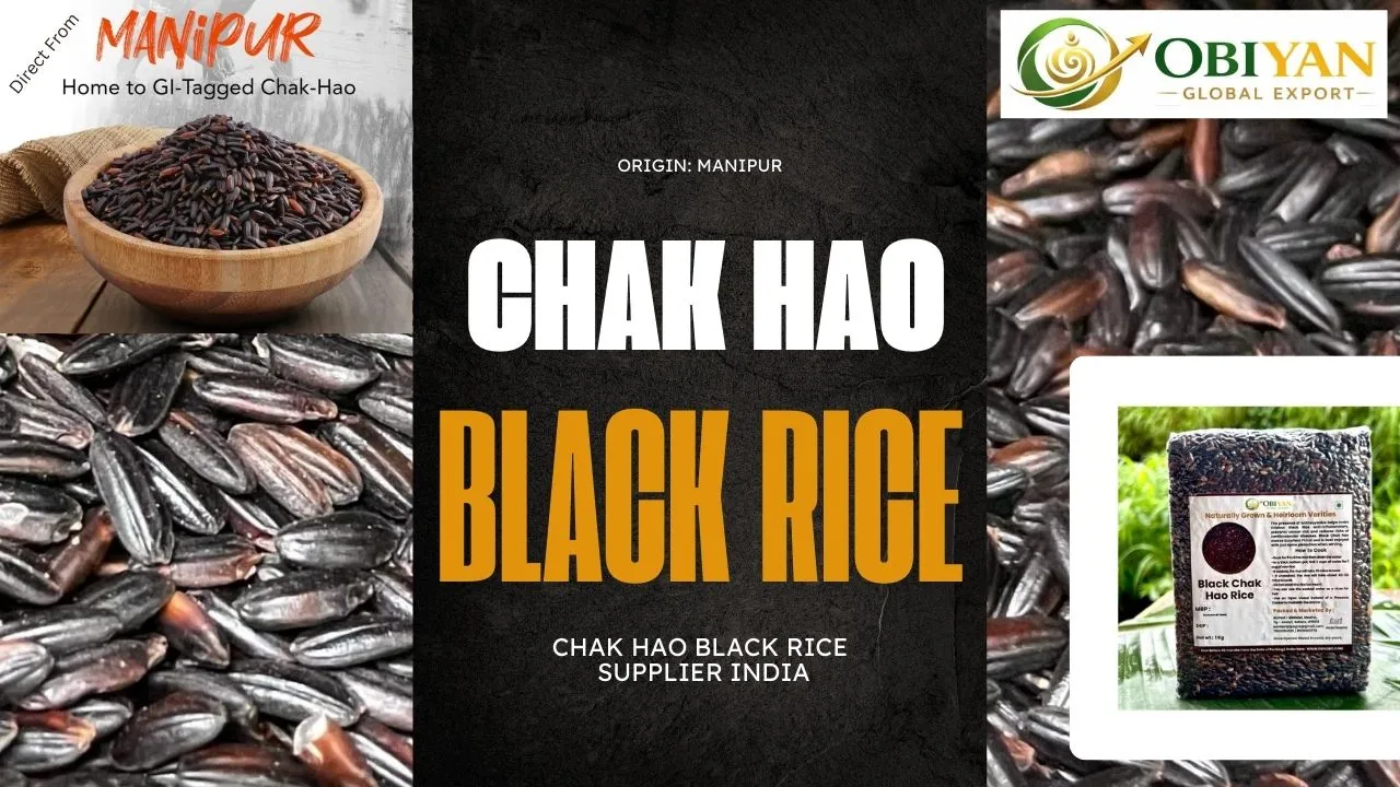 Chak Hao Black Rice Supplier from Manipur India - GI Tagged Black Rice Exporter